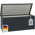 STEELSØN Gartenbox Dorado Metall Anthrazit wasserdicht abschließbar Auflagenbox mit Deckel Outdoor Aufbewahrungsbox