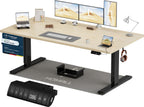Homall Elektrischer Schreibtisch höhenverstellbar mit USB & Kabelmanagement – Standing Desk mit Memory-Funktion Weiß