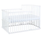 babybay Original Beistellbett aus massivem Buchenholz mit Matratze – Höhenverstellbares mitwachsendes Babybett