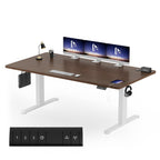 Homall Elektrischer Schreibtisch höhenverstellbar mit USB & Kabelmanagement – Standing Desk mit Memory-Funktion Weiß