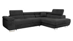 Mirjan24 Torezio Ecksofa mit Schlaffunktion & Bettkasten – L-Form Wohnlandschaft mit verstellbaren Kopfstützen, Schlafsofa für Wohnzimmer