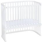 babybay Original Beistellbett aus massivem Buchenholz mit Matratze – Höhenverstellbares mitwachsendes Babybett