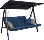 ANGERER Hollywoodschaukel Lounge Smart 3-Sitzer mit Bettfunktion & Sonnendach Gartenliege Schaukel Made in Germany