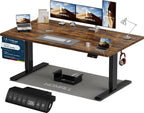 Homall Elektrischer Schreibtisch höhenverstellbar mit USB & Kabelmanagement – Standing Desk mit Memory-Funktion Weiß