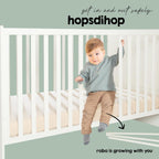 roba Babybett Set 70x140 mit Matratze, Bettwäsche & Himmel, Umbaubar zum Juniorbett