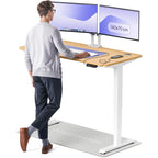Desktronic HomePro Höhenverstellbarer Schreibtisch Elektrisch – Ergonomischer Steh Sitz Schreibtisch mit Dual Motor, Touchscreen, USB-A & USB-C