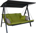 ANGERER Hollywoodschaukel Lounge Smart 3-Sitzer mit Bettfunktion & Sonnendach Gartenliege Schaukel Made in Germany
