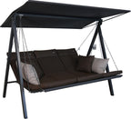 ANGERER Hollywoodschaukel Lounge Smart 3-Sitzer mit Bettfunktion & Sonnendach Gartenliege Schaukel Made in Germany