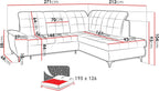 Mirjan24 Ferulk Ecksofa mit Schlaffunktion und Bettkasten – L-Form Schlafsofa 4-Sitzer Wohnzimmer Couch Modern