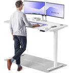 Desktronic HomePro Höhenverstellbarer Schreibtisch Elektrisch – Ergonomischer Steh Sitz Schreibtisch mit Dual Motor, Touchscreen, USB-A & USB-C
