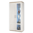 Stella Trading ROMANCE Wohnwand Wohnzimmer Set Sibiu Lärche & Eiche San Remo, Landhaus Möbel mit Stauraum & LED