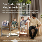 Stokke Tripp Trapp Hochstuhl White mit Baby Set2, Buchenholz, verstellbar 57x46x83 cm