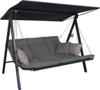 ANGERER Hollywoodschaukel Lounge Smart 3-Sitzer mit Bettfunktion & Sonnendach Gartenliege Schaukel Made in Germany