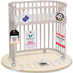 babybay Original Beistellbett aus massivem Buchenholz mit Matratze – Höhenverstellbares mitwachsendes Babybett