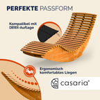 Casaria 2er Sonnenliege Akazienholz Klappbar Wetterfest FSC® Gartenliege Relaxliege bis 160kg Braun 195x60 cm