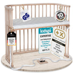 babybay Original Beistellbett aus massivem Buchenholz mit Matratze – Höhenverstellbares mitwachsendes Babybett
