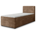 Masseno Boxspringbett PISA Polsterbett Creme mit Matratze & Topper, Bettkasten, gepolstertes Kopfteil TILIA 03