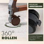 KUNU Babybett Beistellbett 3in1 mit Rollen Beige höhenverstellbar