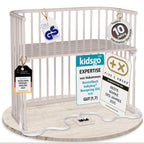 babybay Original Beistellbett aus massivem Buchenholz mit Matratze – Höhenverstellbares mitwachsendes Babybett