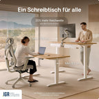 Desktronic HomePro Höhenverstellbarer Schreibtisch Elektrisch – Ergonomischer Steh Sitz Schreibtisch mit Dual Motor, Touchscreen, USB-A & USB-C