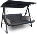 ANGERER Hollywoodschaukel Lounge Smart 3-Sitzer mit Bettfunktion & Sonnendach Gartenliege Schaukel Made in Germany