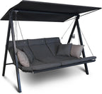 ANGERER Hollywoodschaukel Lounge Smart 3-Sitzer mit Bettfunktion & Sonnendach Gartenliege Schaukel Made in Germany