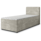 Masseno Boxspringbett PISA Polsterbett Creme mit Matratze & Topper, Bettkasten, gepolstertes Kopfteil TILIA 03