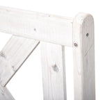 2-Sitzer Gartenbank mit Stauraum – Massives Tannenholz – Weiß – 115 x 61 x 85 cm