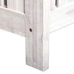 2-Sitzer Gartenbank mit Stauraum – Massives Tannenholz – Weiß – 115 x 61 x 85 cm