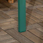 Stilvolle 2-Sitzer Gartenbank aus Metall – Wetterfestes Design – 127 cm – Dunkelgrün