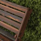 Klappbare Gartenbank für 2 Personen – Massivholz – Rustikales Design – 122 cm