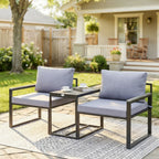 Modulares 3-teiliges Bistro-Set für Balkon und Terrasse – Flexibles Design – 163 cm