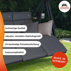 ANGERER Hollywoodschaukel Lounge Smart 3-Sitzer mit Bettfunktion & Sonnendach Gartenliege Schaukel Made in Germany