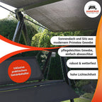 ANGERER Hollywoodschaukel Lounge Smart 3-Sitzer mit Bettfunktion & Sonnendach Gartenliege Schaukel Made in Germany