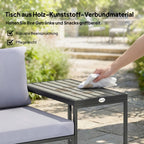 Modulares 3-teiliges Bistro-Set für Balkon und Terrasse – Flexibles Design – 163 cm