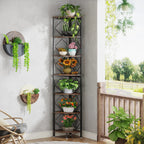 Rustikales Eckregal aus Holz und Metall – Industrial-Stil – 200 cm