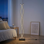 Moderne Stehlampe in Doppelspiral-Design – Dimmbares Licht & Elegante Optik