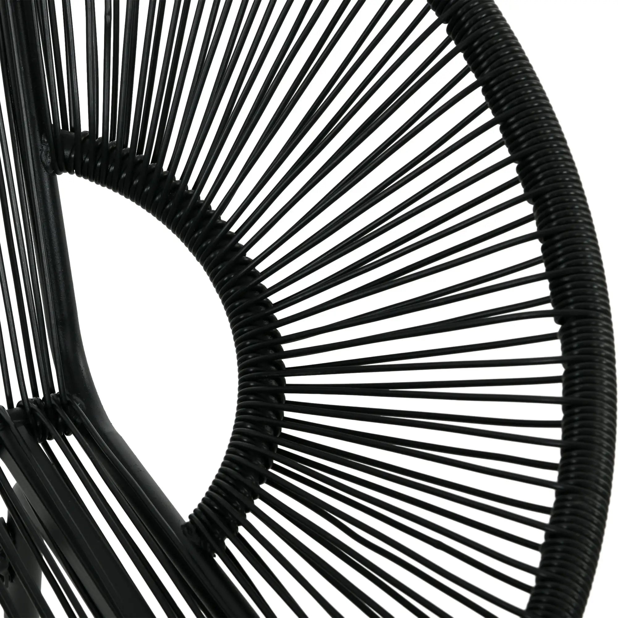 2-Sitzer Gartensofa aus PE-Rattan – ideal für Balkon und Terrasse – Schwarz